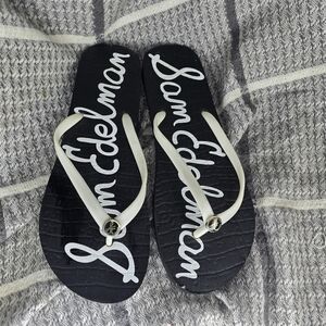 Sam Edelman Black Flip Flops Size 10